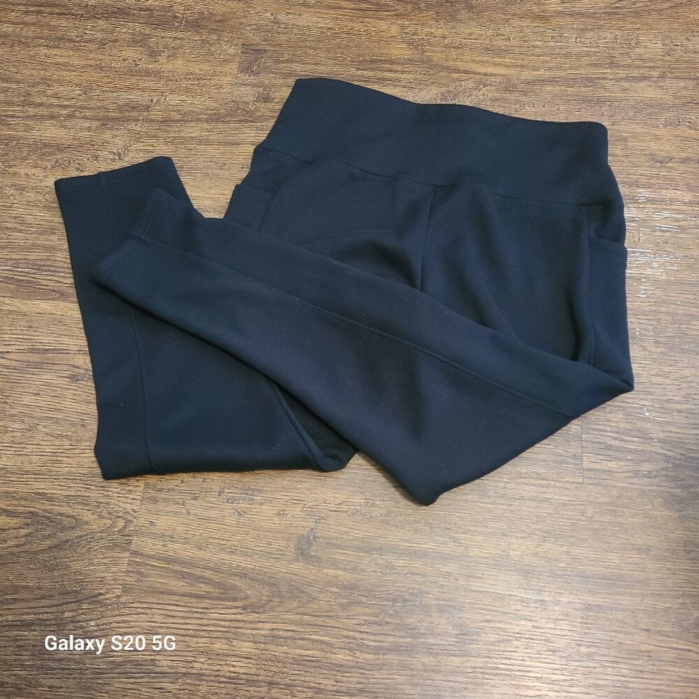 Unknown Brand Womens Black Leggings Side Pockets Size‎ XL (16-18) Pre-Owned Fall